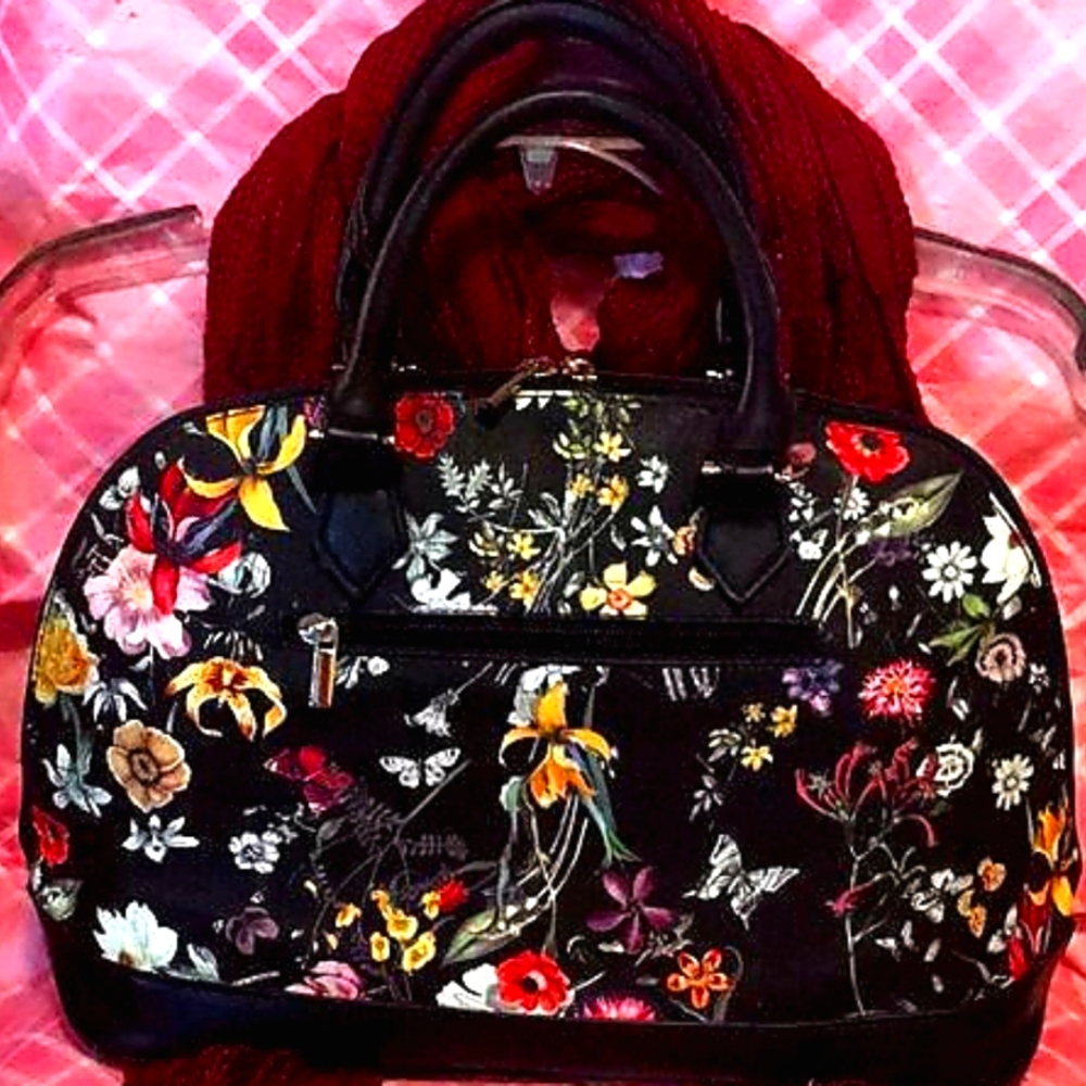 Imoshion Floral and Butterfly Print Satchel